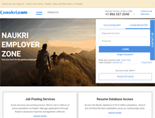 Tablet Screenshot of login.recruit.naukri.com